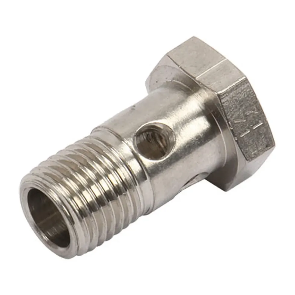 Vis creuse banjo pour fixation de durite de retour d'eau sur turbo