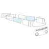 Vitre centrale gauche ou droite pour VOLKSWAGEN Combi Bay Window (08/1967-07/1979)