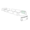 Vitre de porte avant gauche teintée verte pour VOLKSWAGEN Combi Bay Window (08/1967-07/1979)