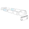 Vitre latérale arrière fixe pour modèle avec custode coulissant pour CombiBay Window